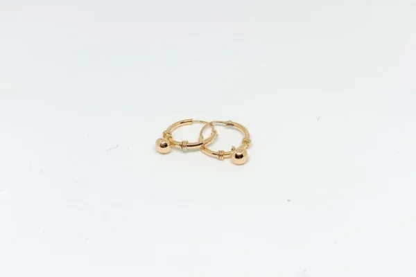 Anting ring ball bayi dari emas