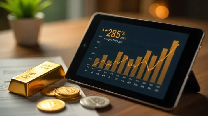 kenaikan harga emas per tahun