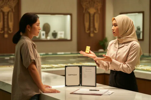 cara jual emas yang suratnya hilang