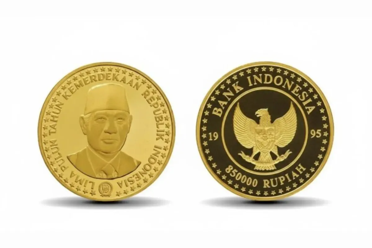 uang koin Indonesia yang mengandung emas